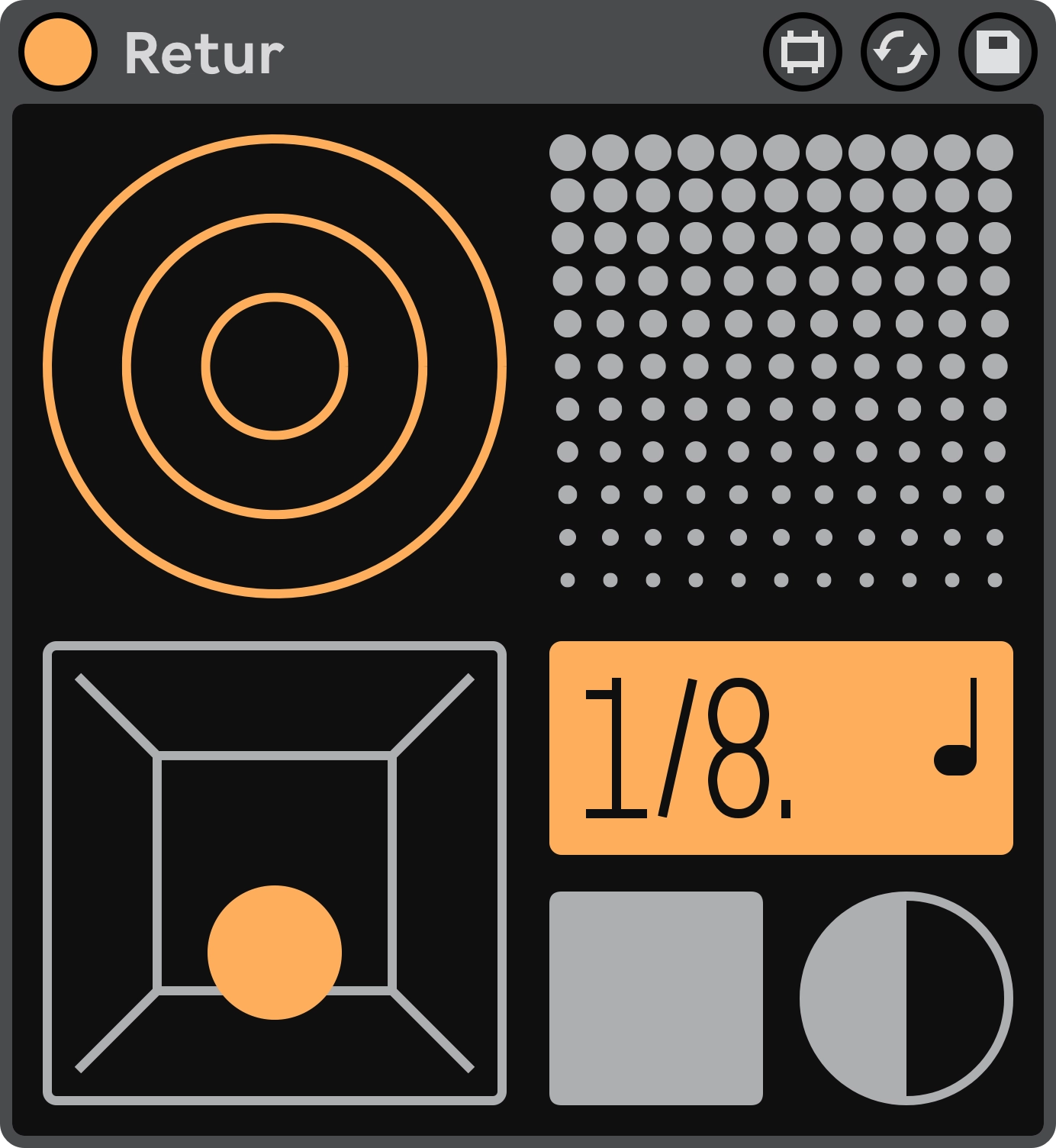 Fors Retur developer interface artwork